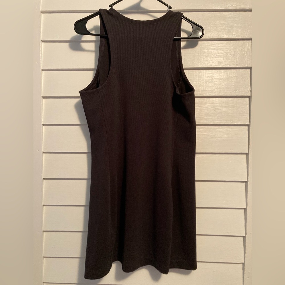 Athleta | Seasoft Rib Mini Tank Dress Black Size Medium Petite - Picture 7 of 12
